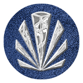 DAROUND 602 SL SH BL Silver Sunburst Shimmer Blue Background